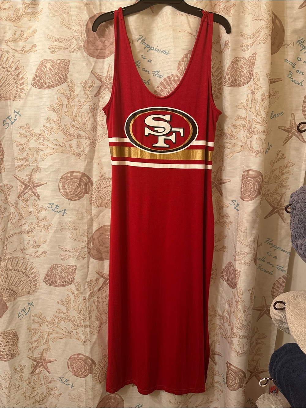 San Francisco 49ers NFL women Red Tank Dress with Team Logo, good condition,